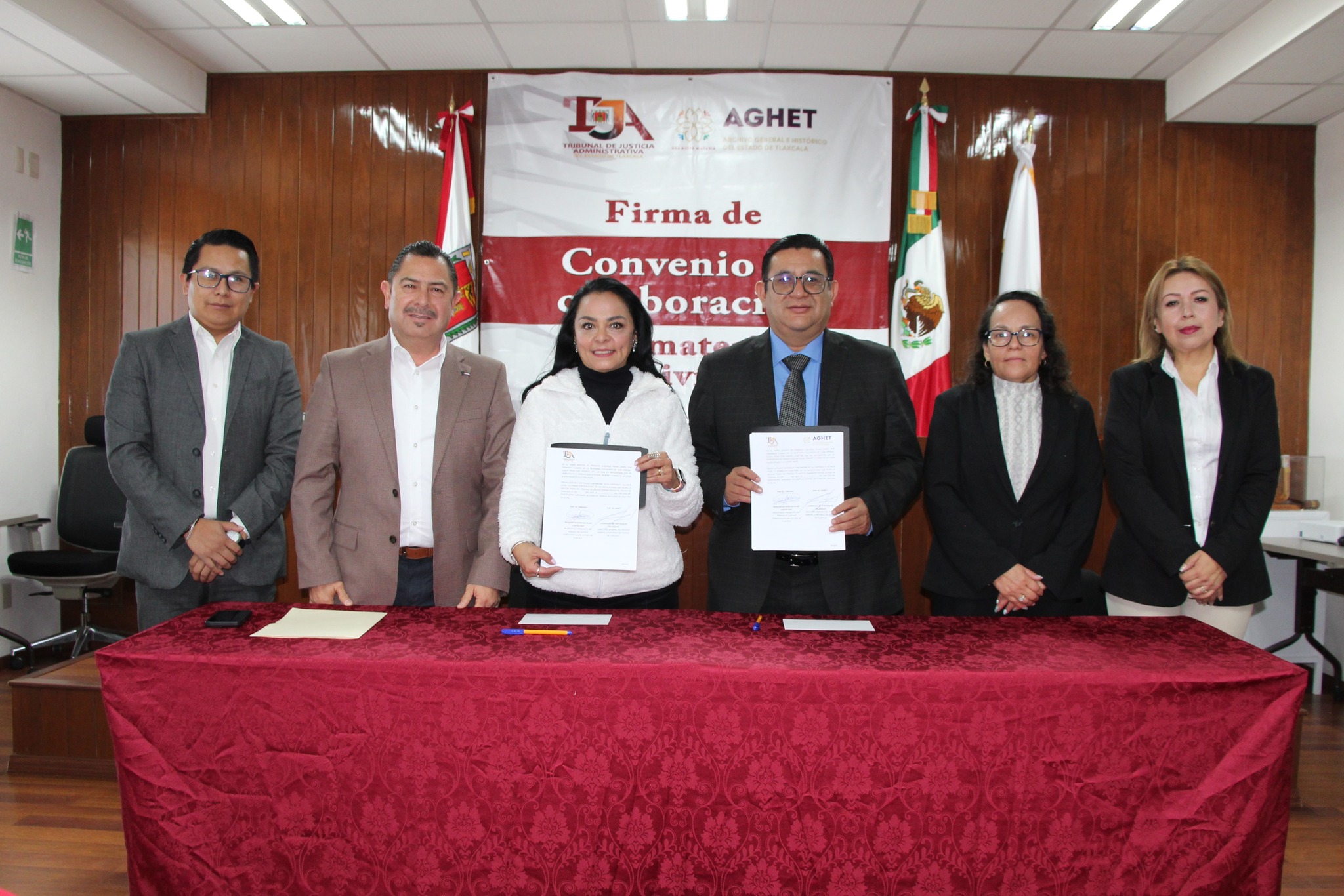 El Tribunal de Justicia Administrativa del Estado de Tlaxcala estrechó lazos de colaboración con el Archivo General e Histórico del Estado de Tlaxcala (AGHET)
