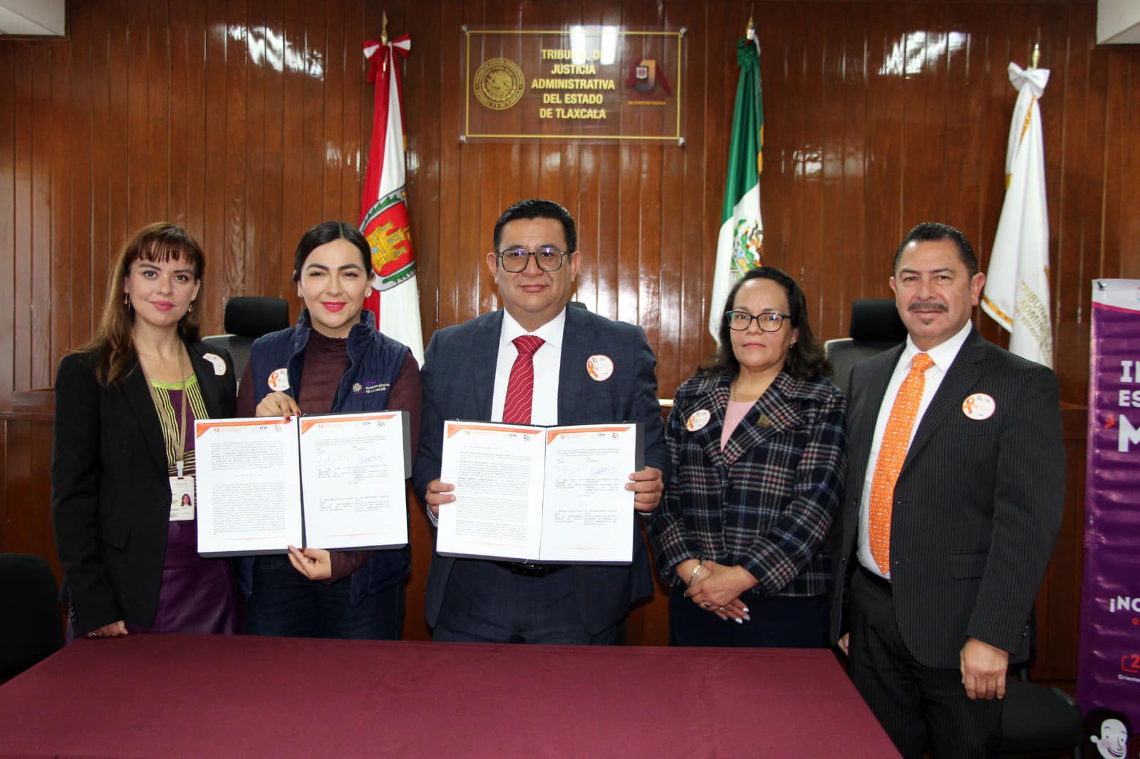 El Tribunal de Justicia Administrativa del Estado de Tlaxcala signó un convenio de colaboración con el Instituto Estatal de la Mujer (IEM)