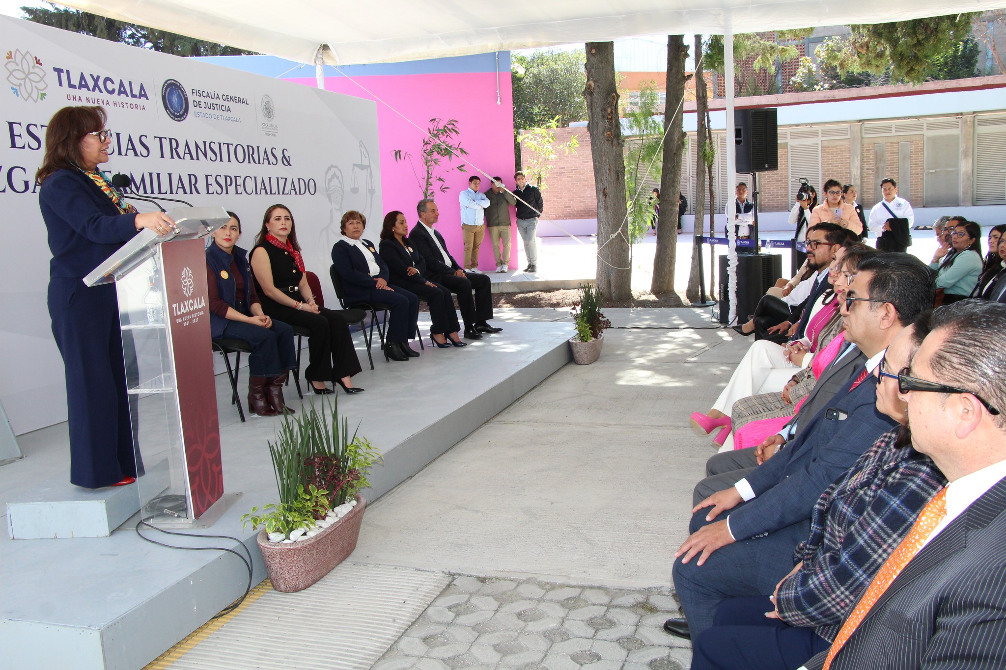 acudieron a la inauguración de Estancias Transitorias y Juzgado Familiar Especializado de la Fiscalía General de Justicia del Estado y del Poder Judicial del Estado