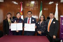 El Tribunal de Justicia Administrativa del Estado de Tlaxcala signó un convenio de colaboración con el Instituto Estatal de la Mujer (IEM)